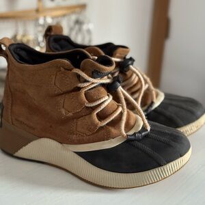 Sorel Kids Brown and Black Waterproof Boots